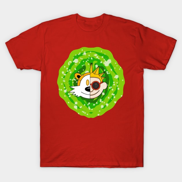 Calvin and Hobbes Half Face T-Shirt by ryroxtoons